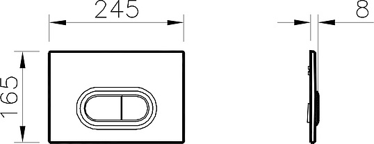 Кнопка смыва VitrA  хром 740-0580