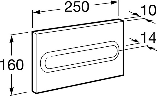 Roca Dual PL1 Кнопка смыва, цвет: хром 890095001