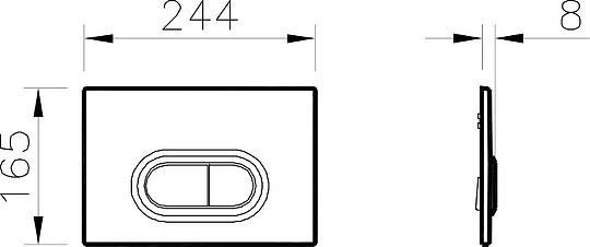 VitrA Кнопка смыва для унитаза, цвет: нержавеющая сталь 740-0940