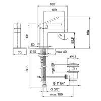 Fantini AR/38 Ручка для смесителя, цвет хром 38 02 334802