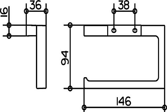 Keuco Edition 11 Держатель туалетной бумаги подвесной, цвет: хром 11162 010000