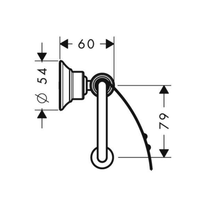 Axor Montreux Держатель для туалетной бумаги с крышкой подвесной, латунь, цвет: хром 42036000