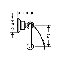 Axor Montreux Держатель для туалетной бумаги с крышкой подвесной, латунь, цвет: хром 42036000