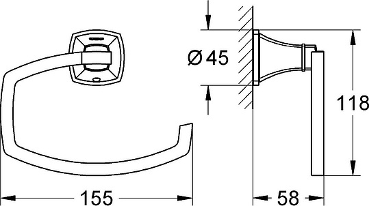 Grohe Grandera Держатель туалетной бумаги, цвет хром 40625000