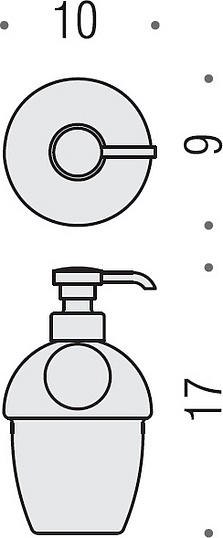 Colombo Design Melo Дозатор для жидкого мыла настольный, стеклянная колба, цвет: chrome B9305.CR-VAN