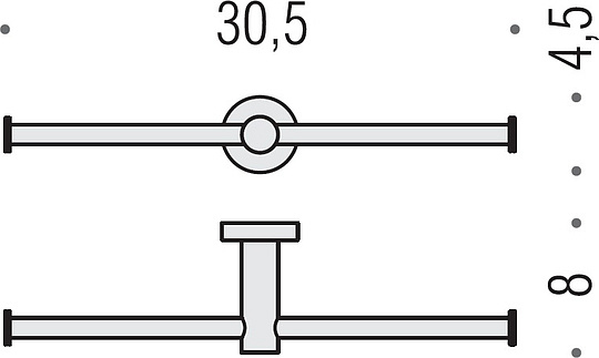 Colombo Design Plus Держатель туалетной бумаги подвесной, открытый, двойной, цвет: chrome W4990.CR
