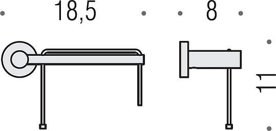 Colombo Design Plus Держатель туалетной бумаги подвесной, открытый, цвет: chrome W4908D.CR