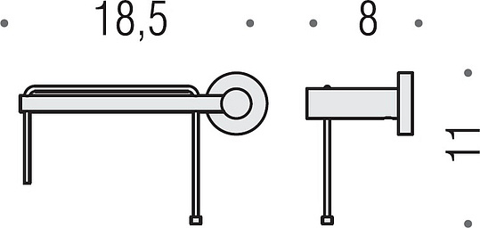 Colombo Design Plus Держатель туалетной бумаги подвесной, открытый, цвет: chrome W4908S.CR