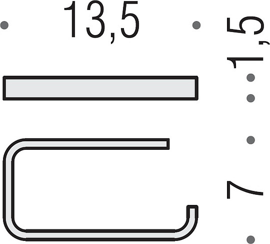 Colombo Design Time Держатель туалетной бумаги подвесной открытый, цвет: chrome W4208.CR
