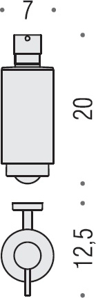 Colombo Design Nordic Дозатор для жидкого мыла подвесной, стеклянная колба, цвет: chrome B9323.CR-VAN