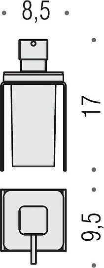 Colombo Design Forever Дозатор для жидкого мыла настольный, стеклянная колба, цвет: chrome B9334.CR-VAN