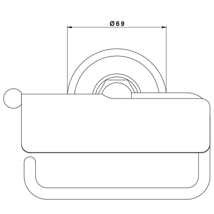 Nicolazzi Accessori Classica Бумагодержатель, настенный монтаж, цвет хром 1492CR