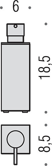 Colombo Design Look Дозатор для жидкого мыла настольный, латунная колба, цвет: chrome B9320.CR