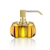 Decor Walther Kristall SSP Дозатор для мыла, настольный, стеклянная колба, цвет: золото матовое 0933481