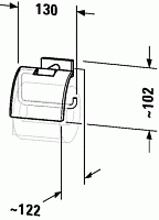 Duravit Karree Держатель туалетной бумаги, цвет: хром 0099551000
