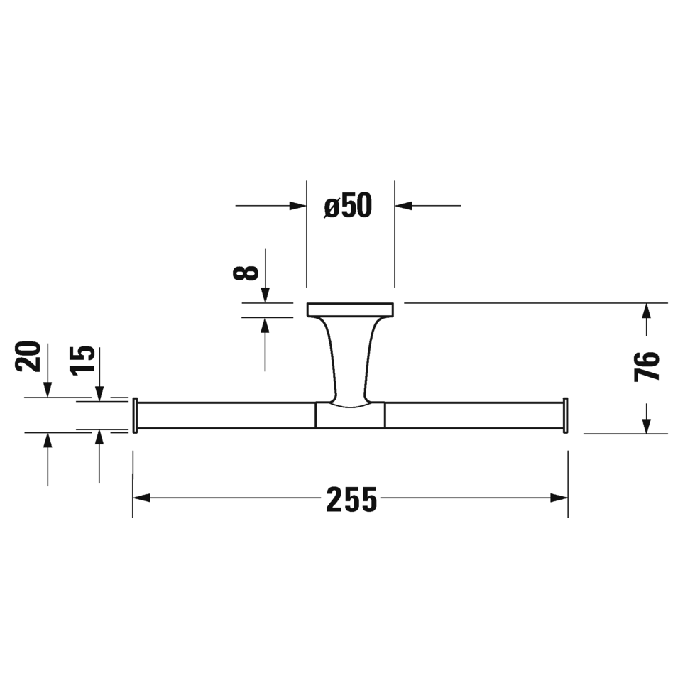 Duravit Starck T Двойной держатель туалетной бумаги настенный, цвет: хром 0099381000