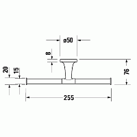 Duravit Starck T Двойной держатель туалетной бумаги настенный, цвет: хром 0099381000