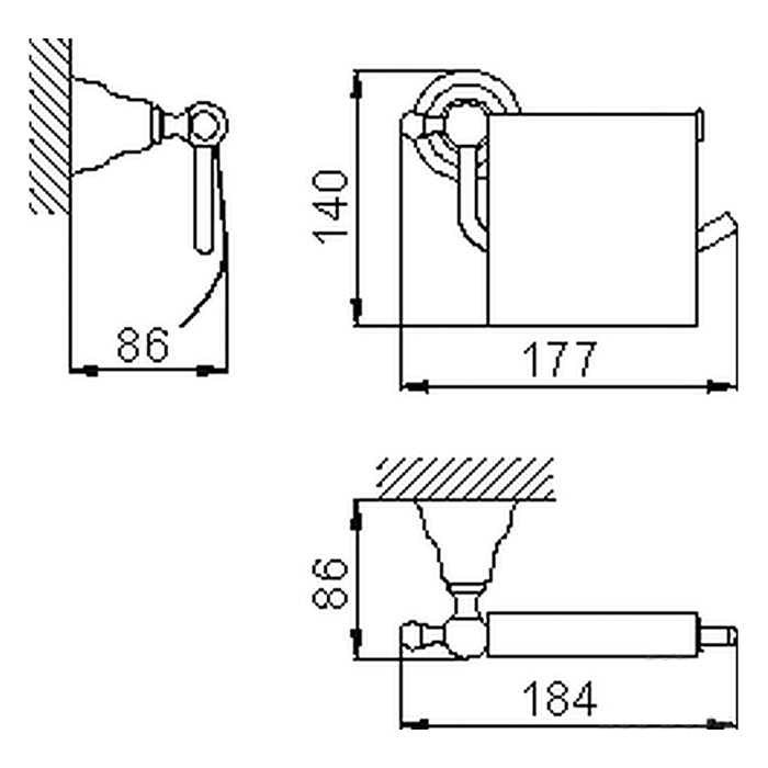 Cisal Arcana Держатель туалетной бумаги с крышкой, подвесной, цвет: 24k gold AR09042024