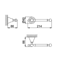 Cisal Arcana Держатель туалетной бумаги открытый, подвесной, цвет: chrome AR09040021