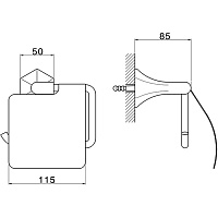 Cisal Cherie Держатель туалетной бумаги с крышкой, подвесной, цвет: 24k gold CE09042024