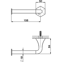 Cisal Cherie Держатель туалетной бумаги открытый, подвесной, цвет: chrome CE09040021