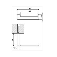 Cisal Accessori Bagno Держатель туалетной бумаги открытый, подвесной, цвет: chrome QU09040221