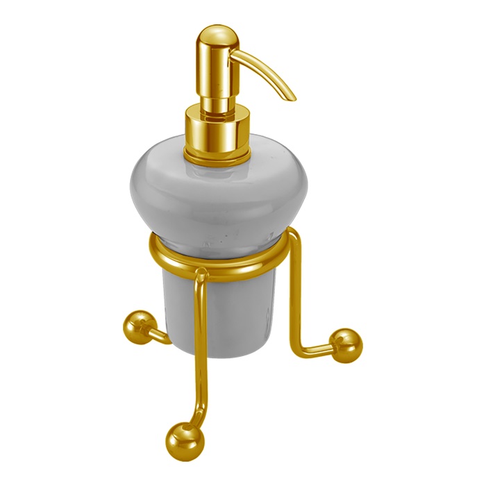 Cisal Arcana Дозатор для жидкого мыла, настольный, керамическая колба, цвет: 24k gold AR09063024