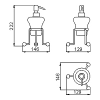 Cisal Arcana Дозатор для жидкого мыла, настольный, керамическая колба, цвет: chrome AR09063021