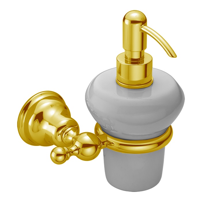Cisal Arcana Дозатор для жидкого мыла, подвесной, керамическая колба, цвет: 24k gold AR09062024