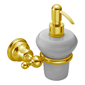 Cisal Arcana Дозатор для жидкого мыла, подвесной, керамическая колба, цвет: 24k gold AR09062024