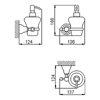 Cisal Arcana Дозатор для жидкого мыла, подвесной, керамическая колба, цвет: 24k gold AR09062024