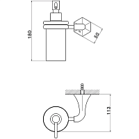 Cisal Cherie Дозатор для жидкого мыла, подвесной, керамическая колба, цвет: chrome CE09062021