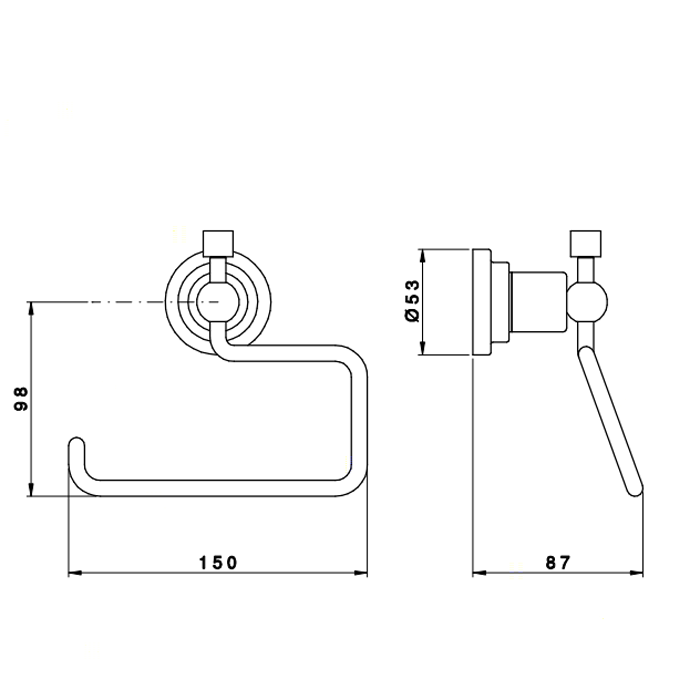Nicolazzi Monte Croce Бумагодержатель, настенный монтаж, цвет хром 1492CR27
