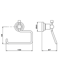 Nicolazzi Monte Croce Бумагодержатель, настенный монтаж, цвет хром 1492CR27