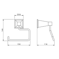 Nicolazzi Vincent Держатель для туалетной бумаги открытый, цвет золото 1092GO
