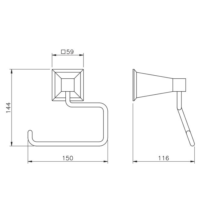 Nicolazzi Vincent Держатель для туалетной бумаги открытый, цвет хром 1092CR