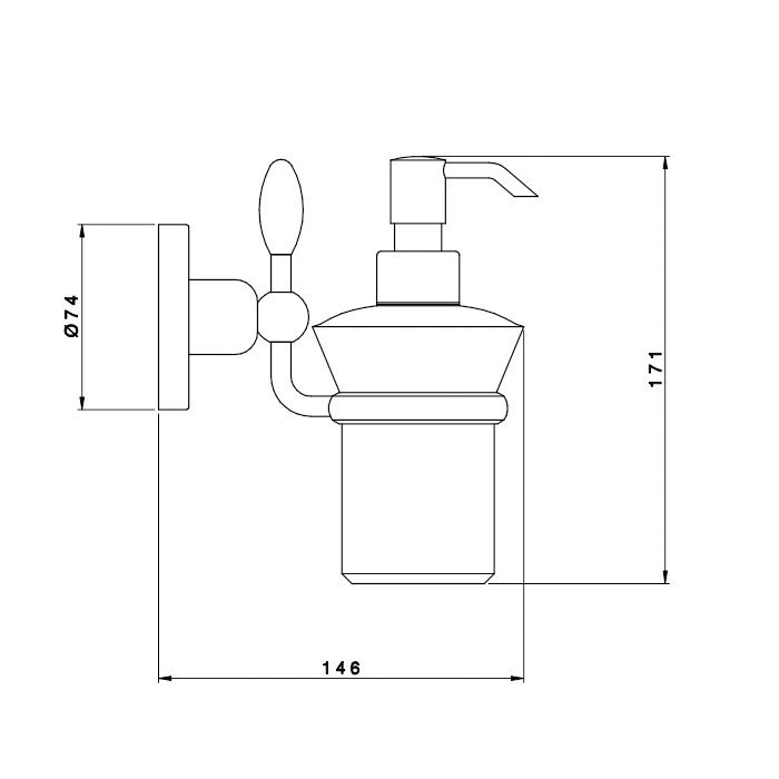 Nicolazzi Liberty Дозатор для жидкого мыла, цвет: золото 1089GO16