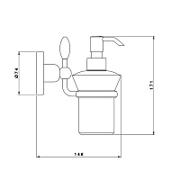 Nicolazzi Liberty Дозатор для жидкого мыла, цвет: золото 1089GO16