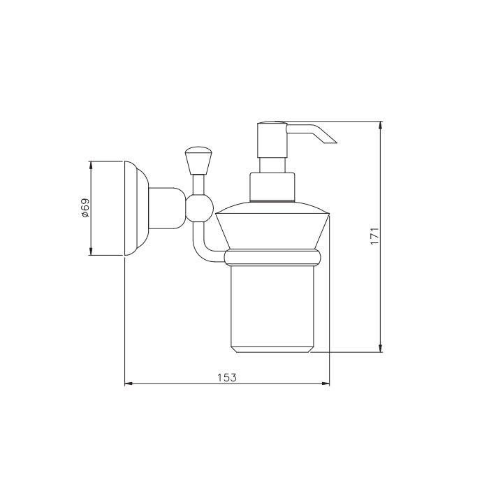 Nicolazzi Onice Дозатор для жидкого мыла, подвесной, керамическая колба, цвет: золото 1489GO09O
