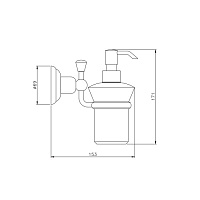 Nicolazzi Onice Дозатор для жидкого мыла, подвесной, керамическая колба, цвет: золото 1489GO09O