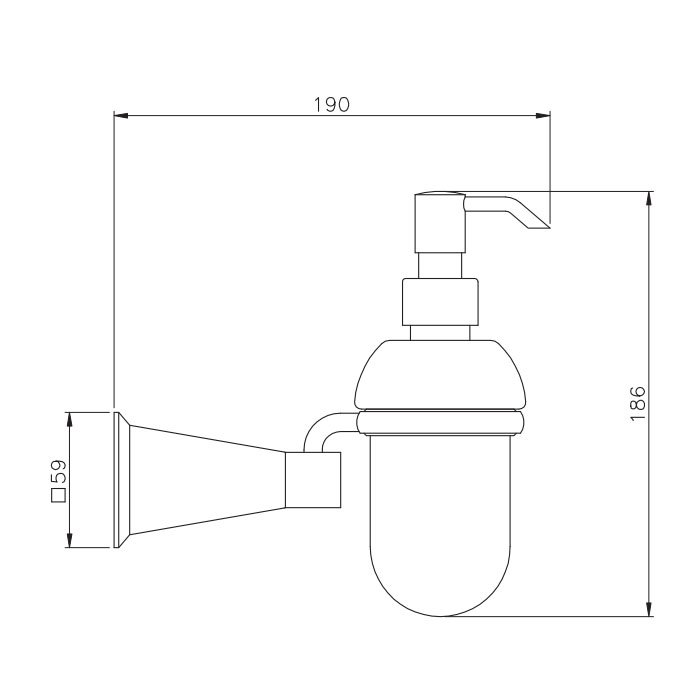 Nicolazzi Vincent Дозатор для жидкого мыла, подвесной, стеклянная колба, цвет: хром 1089CR