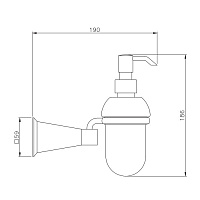 Nicolazzi Vincent Дозатор для жидкого мыла, подвесной, стеклянная колба, цвет: хром 1089CR