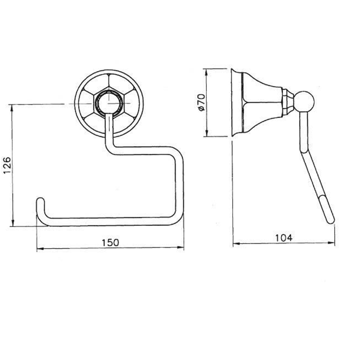 Nicolazzi Accessori Держатель туалетной бумаги, подвесной, цвет бронза 1492BZ