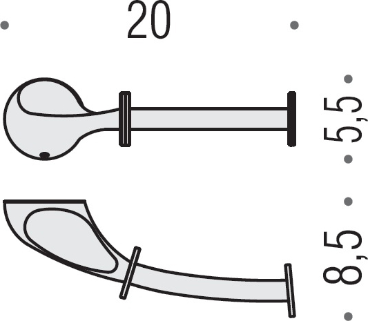 Colombo Design Melo Держатель туалетной бумаги подвесной, открытый, цвет: chrome B1208.CR
