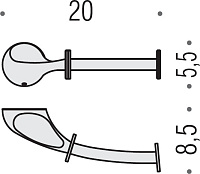 Colombo Design Melo Держатель туалетной бумаги подвесной, открытый, цвет: chrome B1208.CR