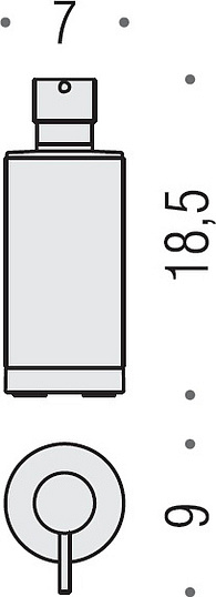 Colombo Design Nordic Дозатор для жидкого мыла настольный, стекло, цвет: chrome B9324.CR-VAN