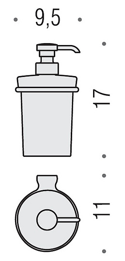 Colombo Design Luna Дозатор для жидкого мыла подвесной, стеклянная колба, цвет: chrome B9309.CR-VAN