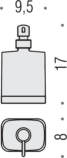 Colombo Design Time Дозатор для жидкого мыла подвесной, стеклянная колба, цвет: chrome W4280.CR-VAN