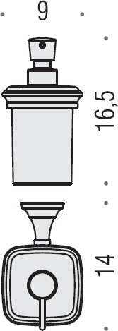 Colombo Design Portofino Дозатор для жидкого мыла подвесной, стеклянная колба, цвет: chrome B9325.CR-VAN