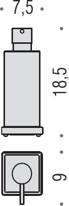 Colombo Design Look Дозатор для жидкого мыла настольный, стеклянная колба, цвет:chrome B9317.CR-VAN